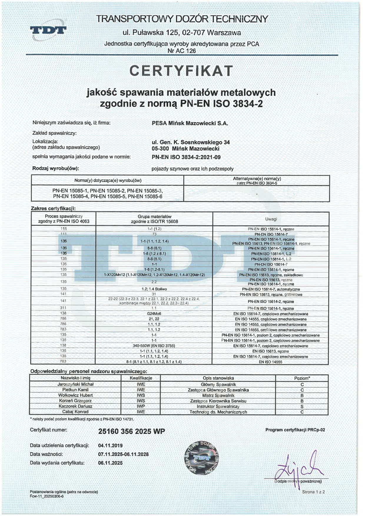 Certyfikat 3834 nr 25160 356 2025 WP z dnia 06.11.2025_page-0001