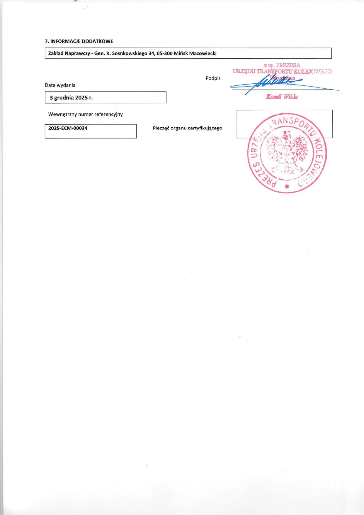 PESA Mińsk Mazowiecki S.A. - certyfikat II i IV f. nr PL_33_0025_0002_page-0002